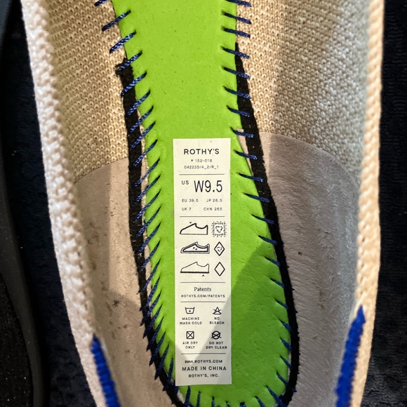 Rothy’s black and tan pointy-toed flats in EUC - Picture 5 of 6